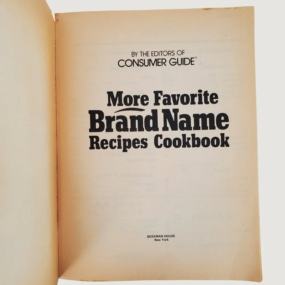 More Favorite Brand Name Recipes Cookbook Consumer Guide 1984 Vintage Softcover
